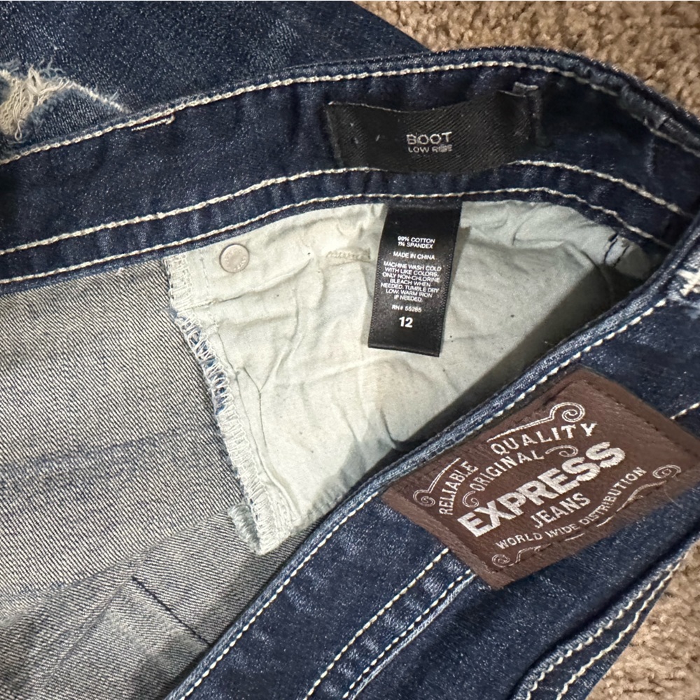 Express Jean, Boot Low Rise size 12 - Picture 6 of 8
